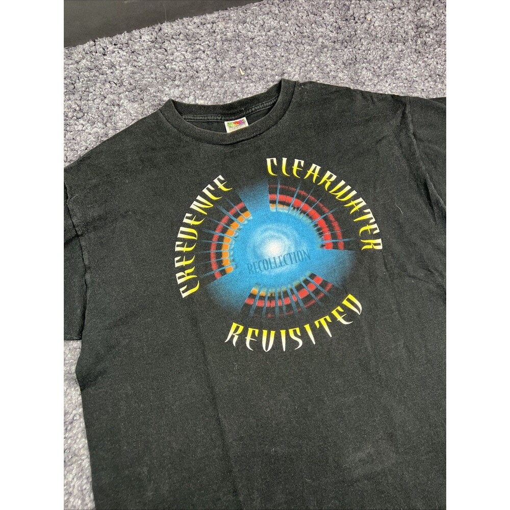 Creedence Clearwater Revisited Shirt Adult Extra Larrge Black Recollection Music